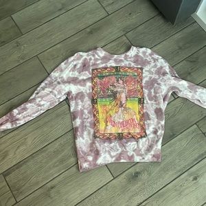 Graphic Purple tie dye crew neck